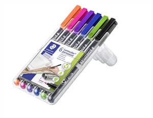 Staedtler Marker Lumocolor Perm 0,6mm készlet (6)